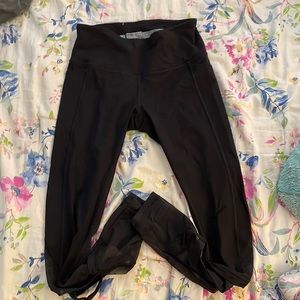 Black Victoria’s secret sport leggings with mesh crossing detail